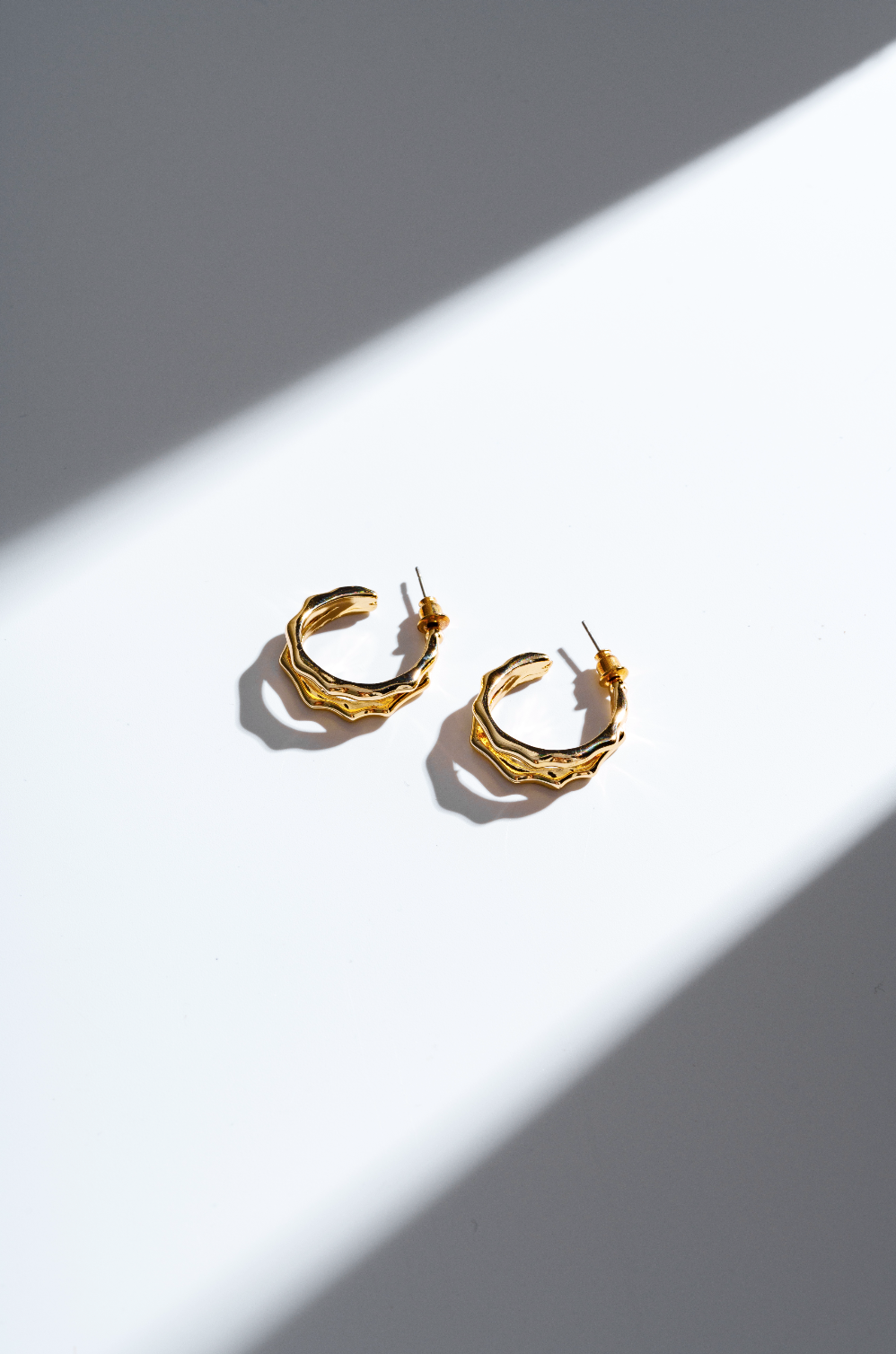 Golden Glow Hoop Earrings